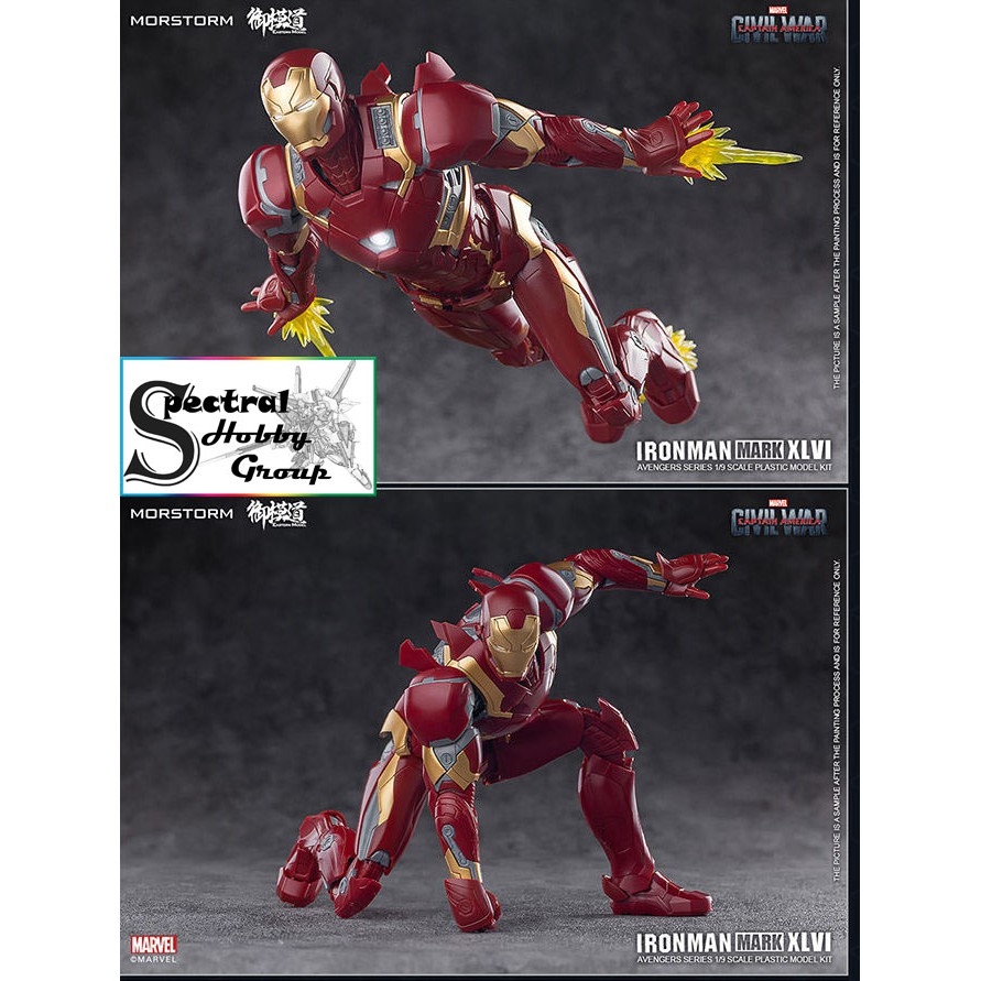 Mô hình nhựa lắp ráp Ironman Marvel Avengers Iron Man MK46 Civil War Standard edition (tặng storage box)
