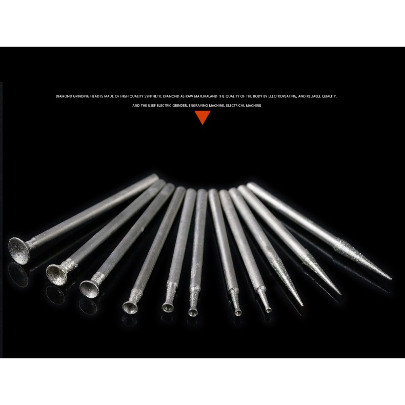 Bộ 40 mũi đầu mài khắc dũa nhám đa năng GJ01 Grinding head amber beeswax jade agate