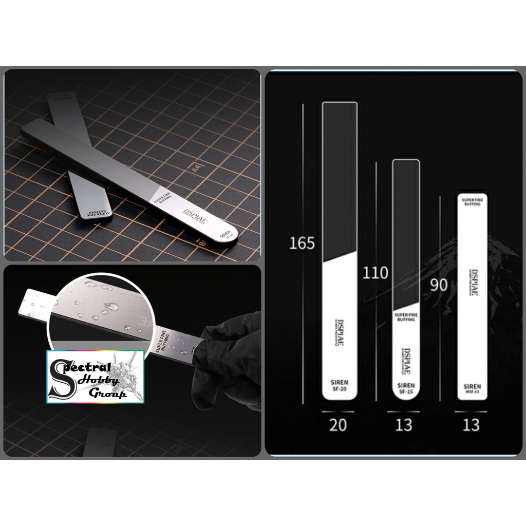 Dụng cụ Dspiae dũa thuỷ tinh nhám siêu mịn Siren mirror glass polishing MSF #10000～12000 hobby tool