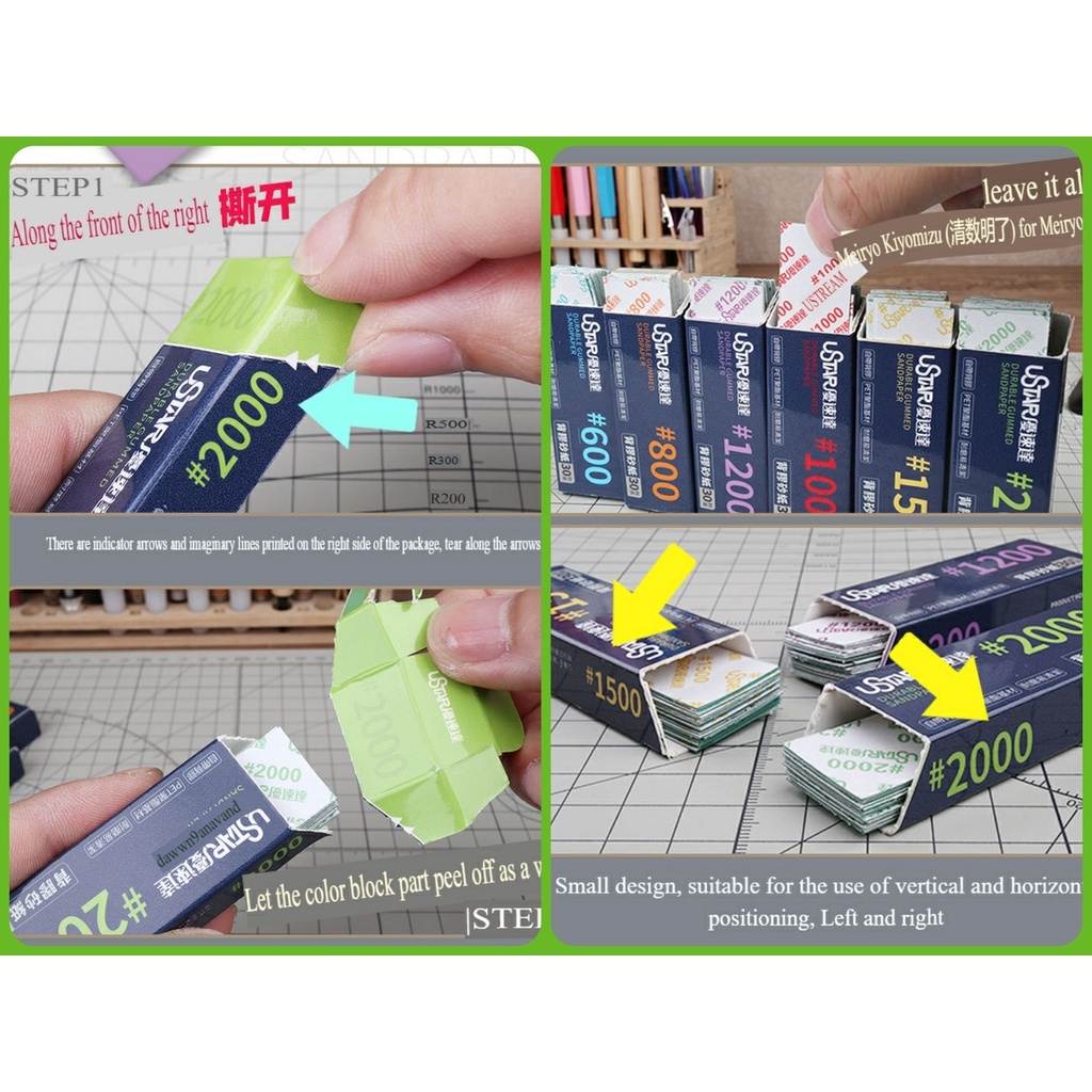 Dụng cụ Nhám dính Ustar #600 - 2000 Adhesive Sanding Sandpaper 91650-91655