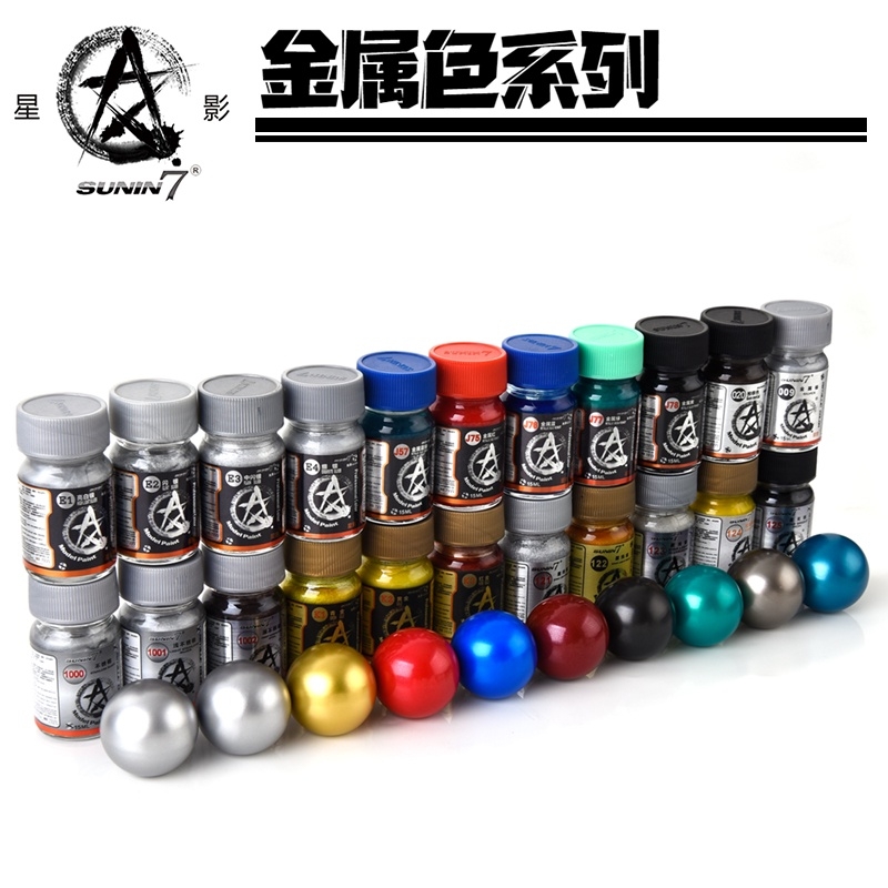 Sơn mô hình Gaia Sunin Gold Silver stainless steel Red Blue Green metallic color paint lacquer các loại