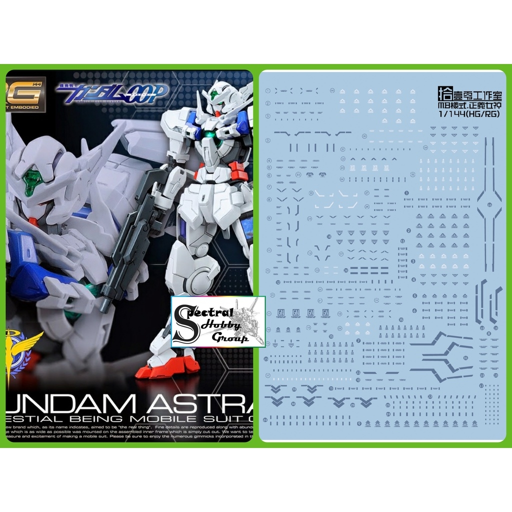 Decal nước dán mô hình MG RG HG Astraea Type F 8816 Avalanche Red White Water sticker