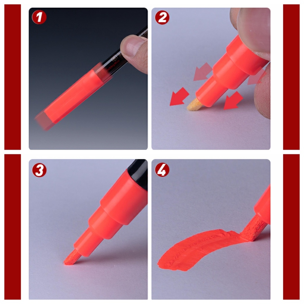 Bút sơn mô hình phát sáng huỳnh quang MF Fluorescent Marker Water based color paint pen Hobby Mio