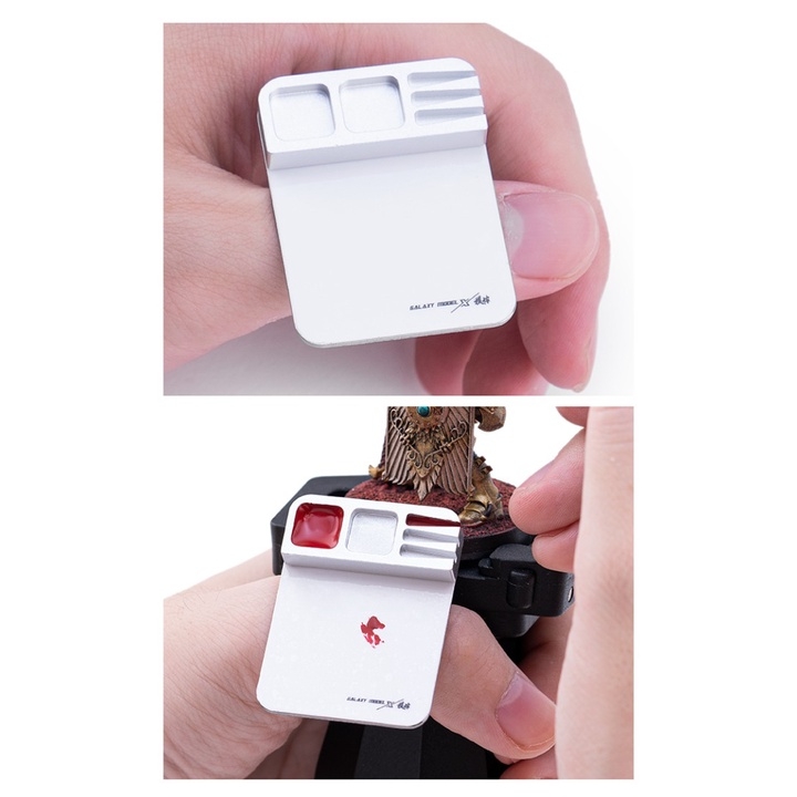 Dụng cụ sơn vẽ cọ mô hinh bảng màu ngón tay từ tính Galaxy Finger Palette Coloring T12A09