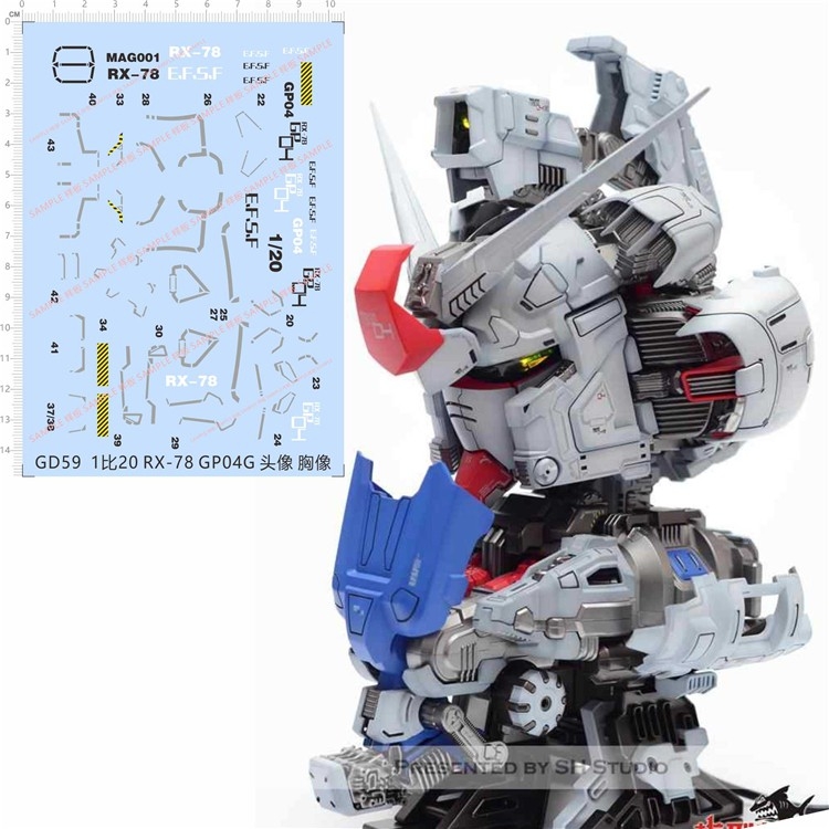 Decal nước dán mô hình MG HG gundam RX78 4 5 6 GP04 05 06 Gerbera Water sticker