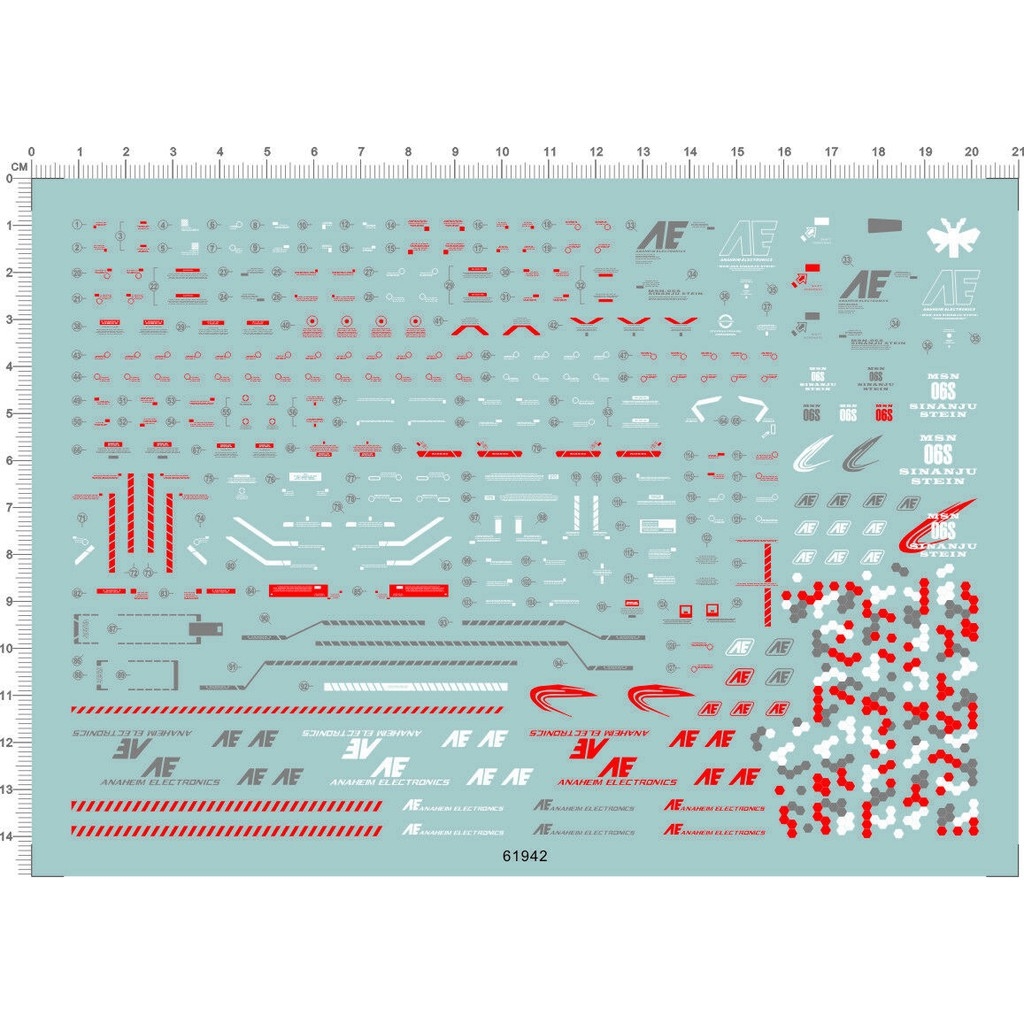 Decal nước dán mô hình MG HG Sinanju Stein NT Narrative Water sticker