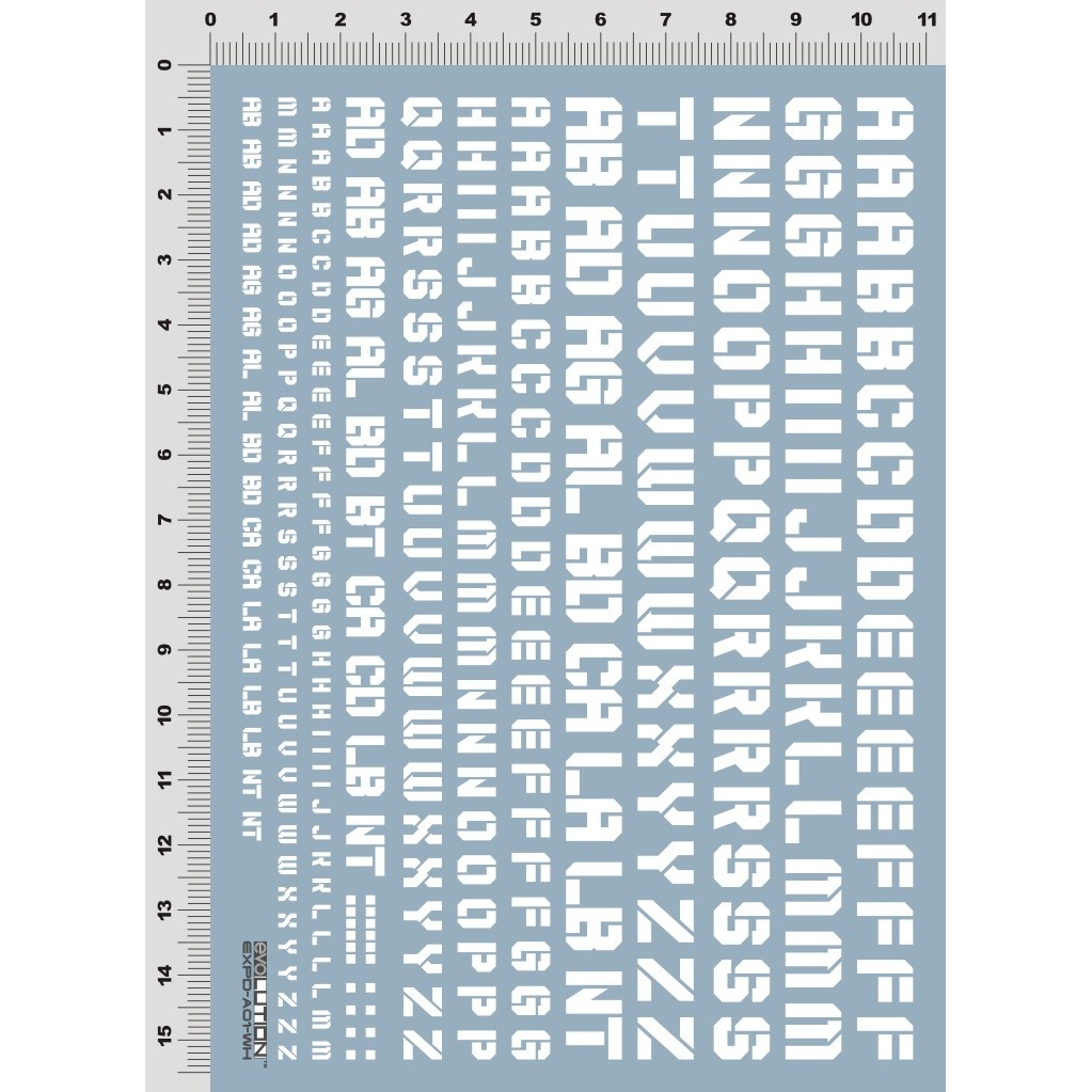 Decal nước dán mô hình Chữ số cảnh báo EVO DL number warning gold MG HG RG các loại