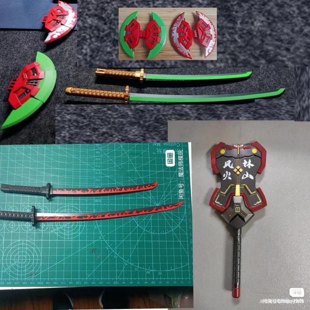 Phụ kiện Metal Build MB 1/72 bộ vũ khí Weapon cho Takeda shingen Date Masamune MCT-J02 MCT-J03 Vizen Moshow Toys