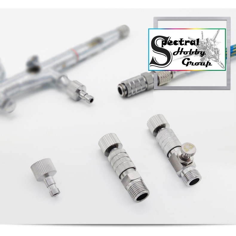 Dụng cụ mô hình bộ tháo rút bút sơn thay nhanh airbrush quick plug connector UA90051