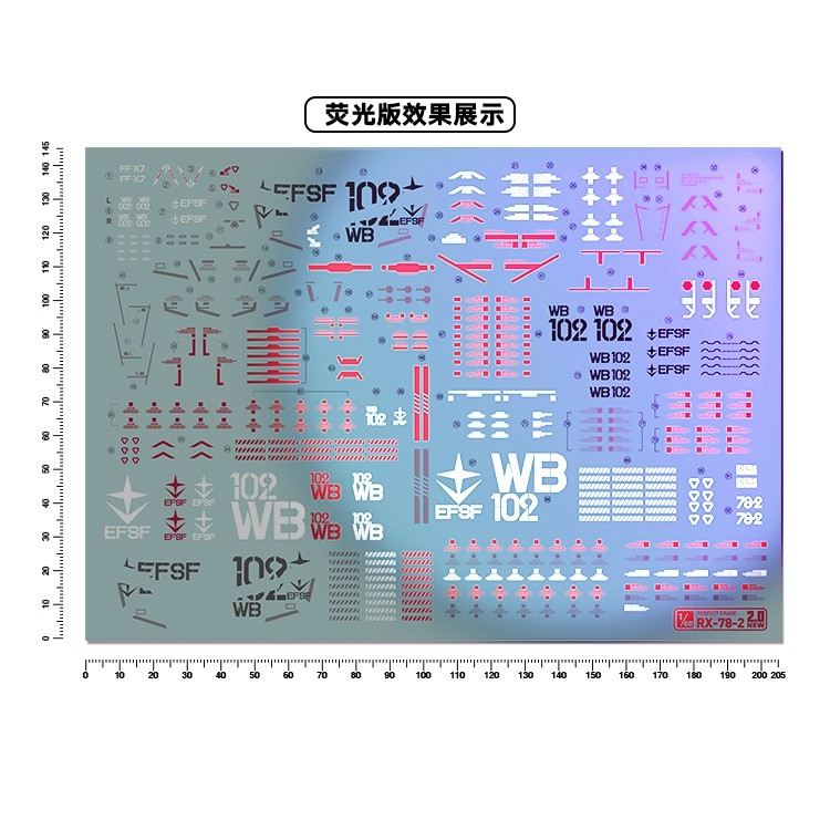 Decal nước dán mô hình PG RX-78-2 RX78 PGU 2.0 G3 gundam các loại Water sticker