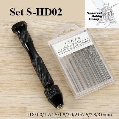 Bộ dụng cụ khoan tay HD cho mô hình mũi khoan mini 0.2-1.5-3.2mm Hand Drill