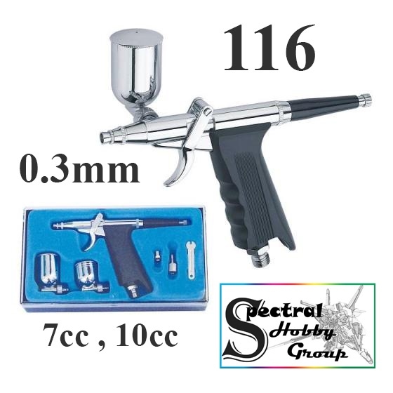 Bút sơn mô hình Professional Airbrush Kit 116 116A 116B 116P 0.3mm 2cc / 5cc / 13cc
