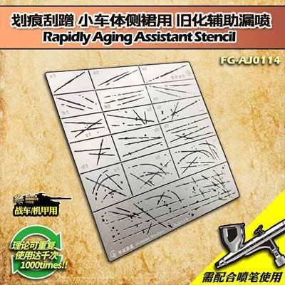 Dụng cụ phụ kiện sơn mô hình làm cũ chảy dầu xước cháy nổ rain marks rust paint scratches hobby tool