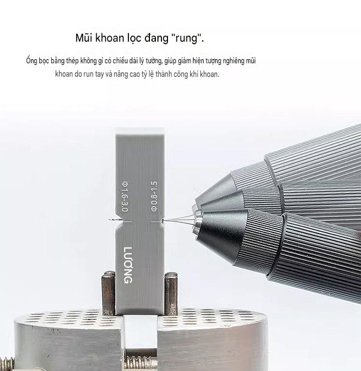 Dụng cụ hộ trợ chống gãy, rung, định tâm cho mũi khoan mô hình Round Rod Vertical Drill 0231 Liang