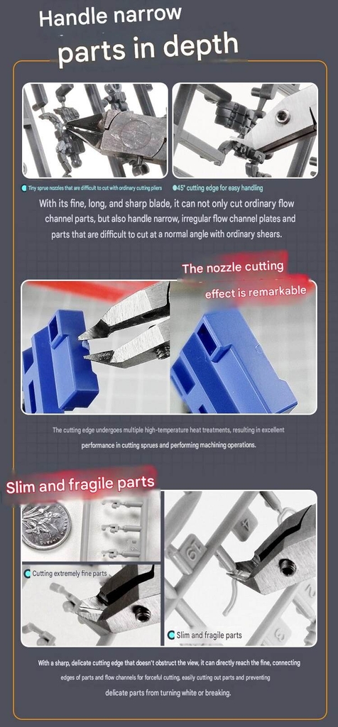 Kìm cong 1 lưỡi mỏng 45 độ USTAR UA91590 Cutter Single Edge Curved Pliers
