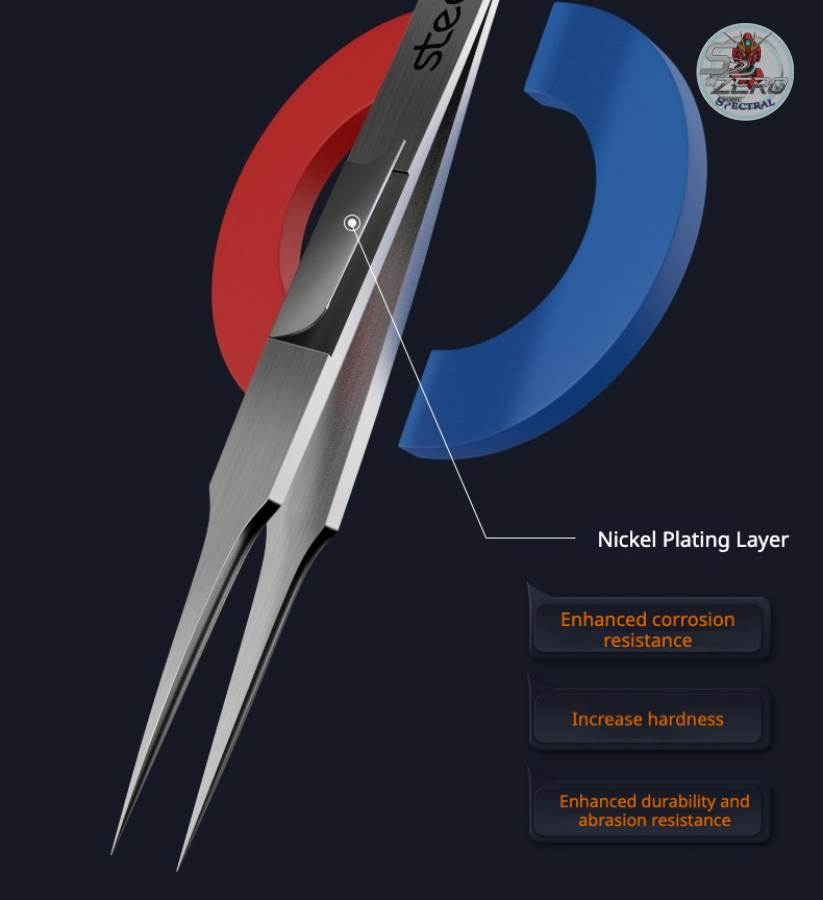 Nhíp độ chính xác cao thành dày thép không gỉ Stedi Thick-walled Strong Precision Tweezers