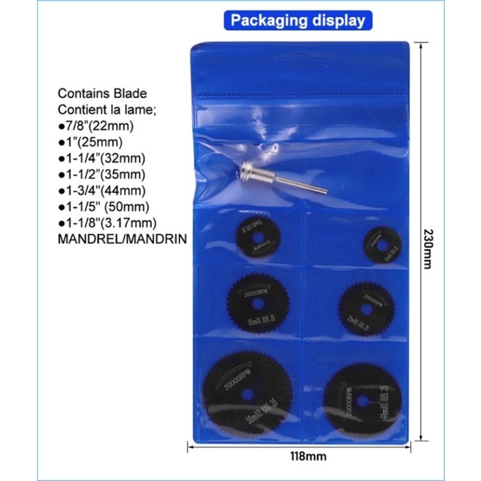 Bộ lưỡi cưa thép lưỡi cắt mini Saw Blade cắt gỗ nhựa sắt và các vật liệu Woodworking saw blade