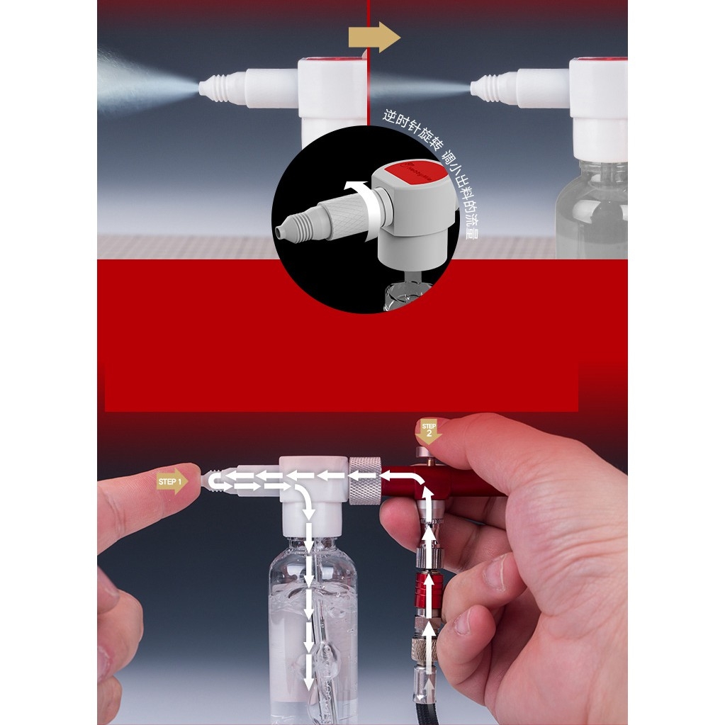 Bút sơn mô hình HM160 airbrush đa dụng kèm bình - Hobby Mio