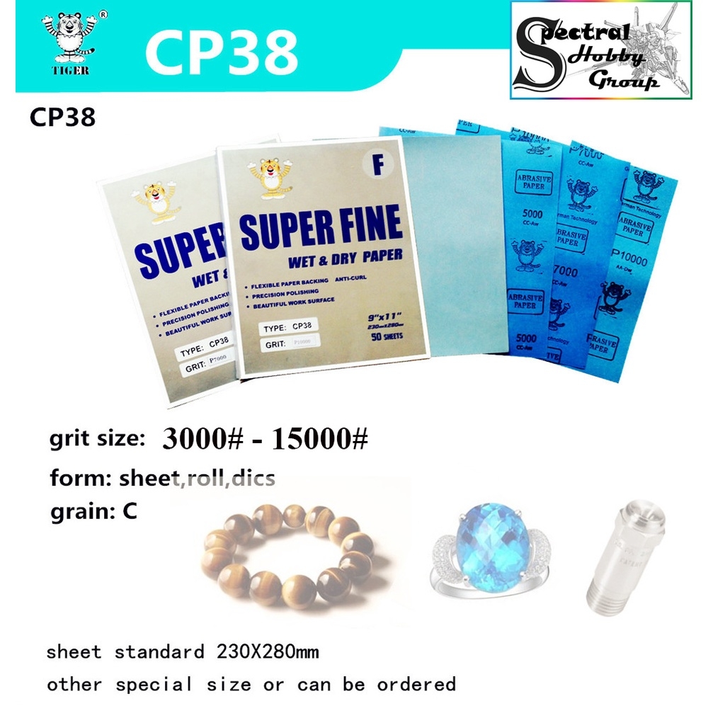 Giấy chà nhám nước siêu mịn 2500-15000 con hổ Tiger RMC Abrasive paper dry wet Superior Quality