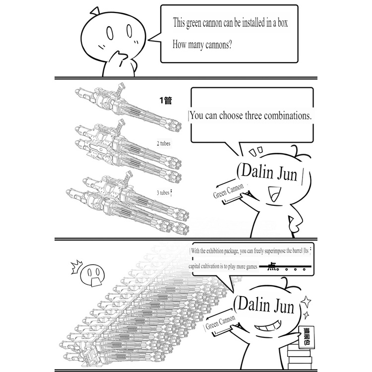 Phụ kiện lắp ráp mô hình HG RG 1/144 Weapon Green Cannon cho gundam - pretty girl armor PA các loại