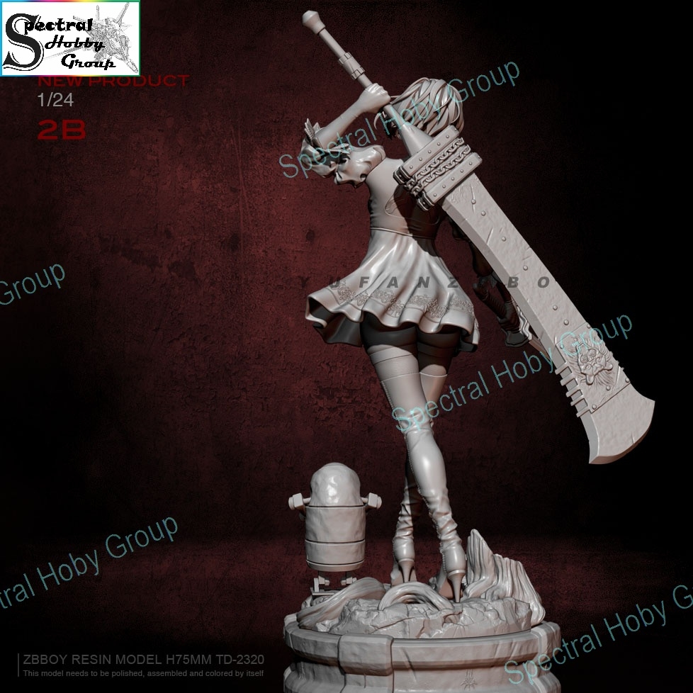 Mô hình nhựa Resin 75mm 2B automata TD2320
