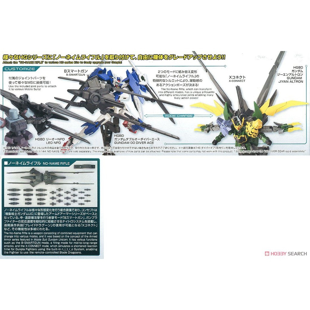 Mô hình lắp ráp HG BC No Name Rifle hgbr - HGBC bandai