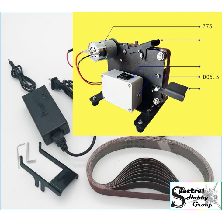 Dụng cụ máy mài dây đai khoan đa năng để bàn mini Abrasive Belt Polishing Grinding Machine Desktop