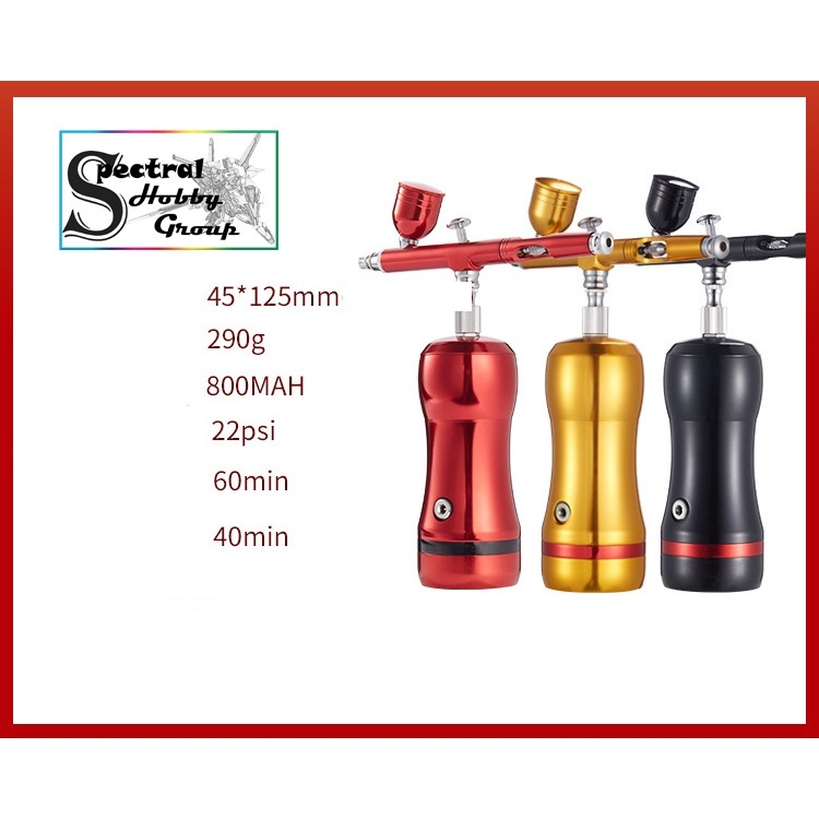 Máy nén khí máy sơn mô hình mini Portable Charging Air Pump HB08 rechargeable battery
