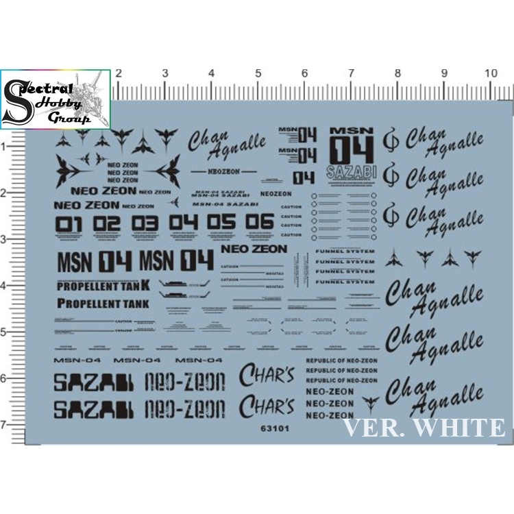 Decal nước dán mô hình SAZABI MG RG HG SD các loại Water sticker