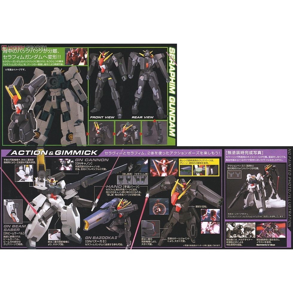Mô hình lắp ráp NG 1/100 GN-008 Seravee Gundam bandai