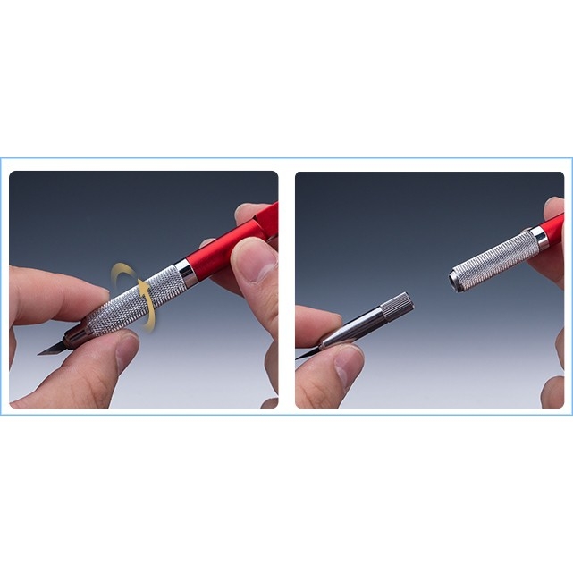 Dụng cụ mô hình Cán đa năng MIO HMK08 Pen Holder Multi Function Knife Handle Full Metal