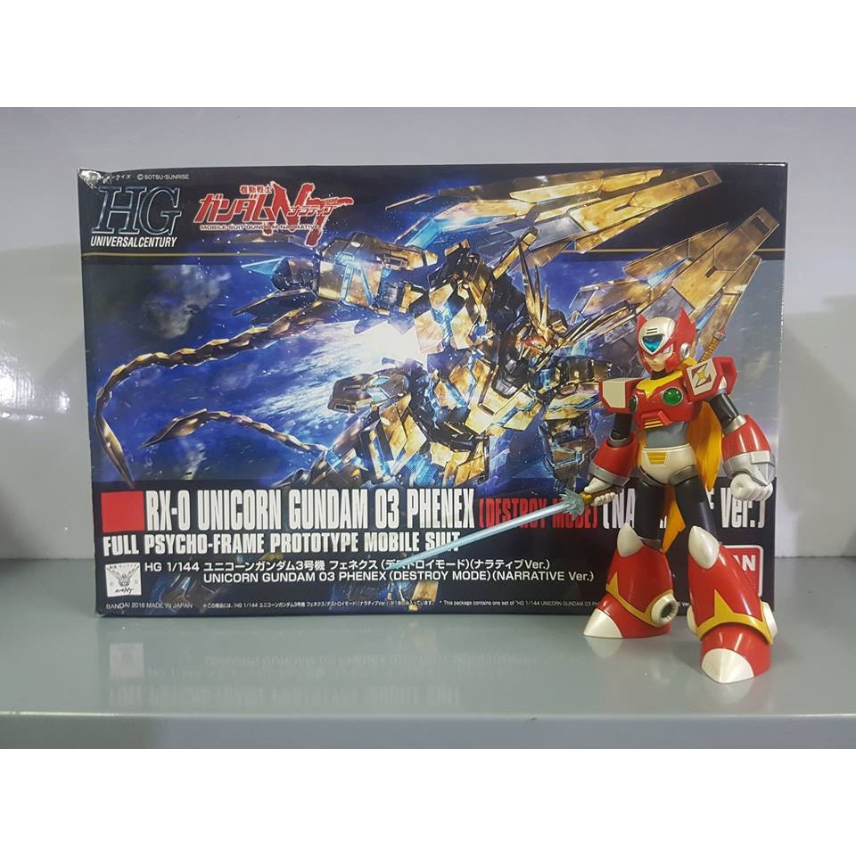 Mô hình lắp ráp HG 1/144 Unicorn Gundam 03 Phenex (Destroy Mode) (Narrative Ver.) Bandai