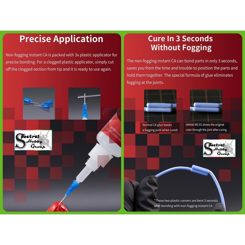 Keo trong đa năng Dspiae khô nhanh cho mô hình NG01 LG02 Super Glue CA quick-drying instant