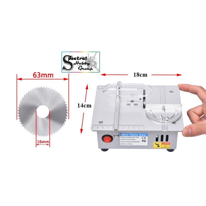 Máy cắt cưa mài đánh bóng để bàn S6 lưỡi cưa 63mm PCB Desktop Cutting Machine Mini Aluminum Alloy