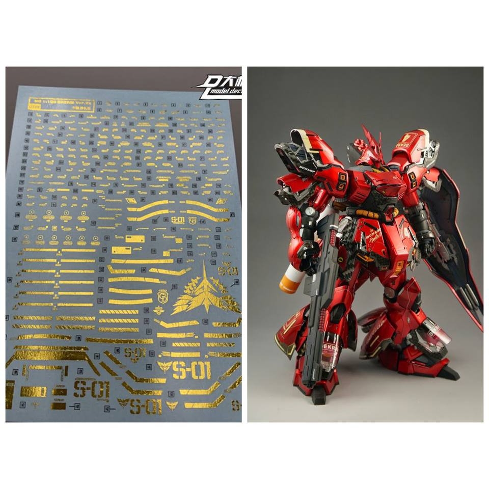 Decal nước dán mô hình SAZABI MG RG HG SD các loại Water sticker
