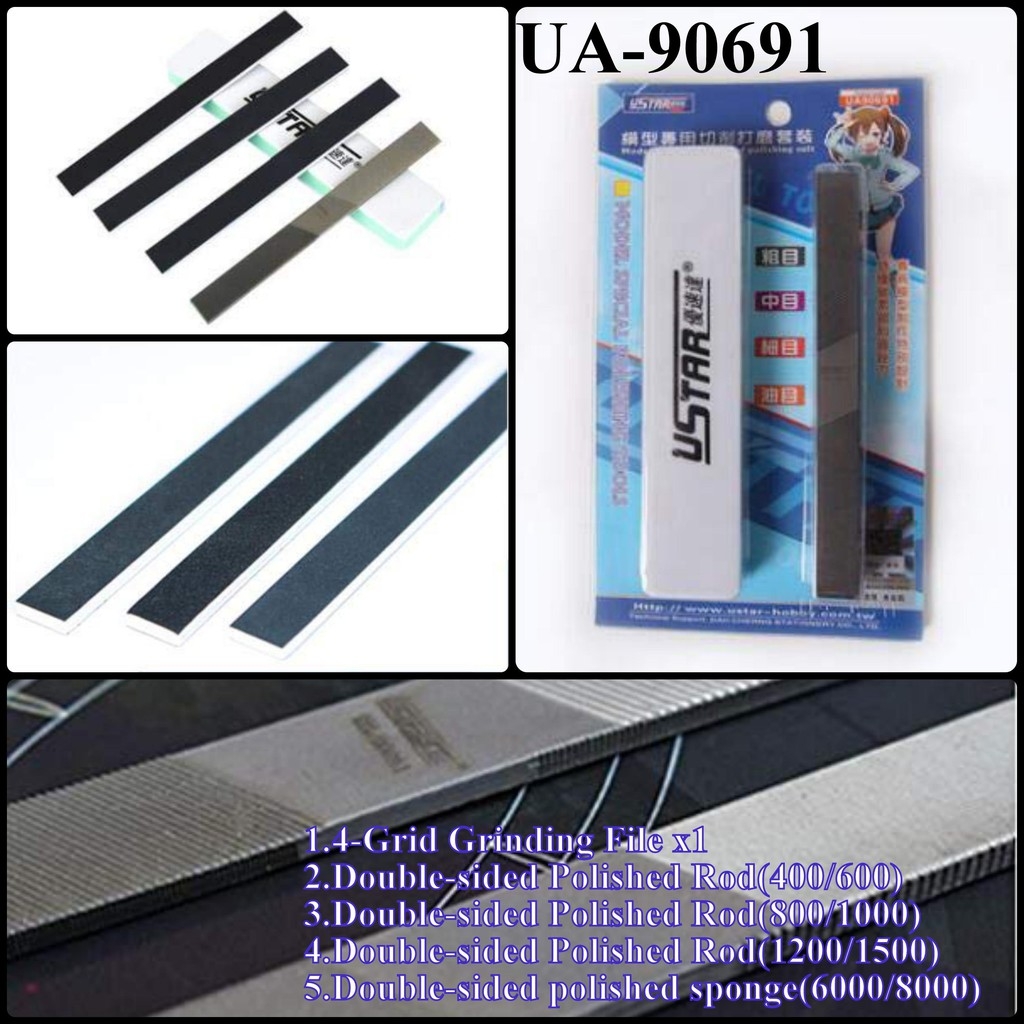 Bộ dụng cụ USTAR set mài nhám dũa siêu mịn UA90691 Metal sander hobby tools