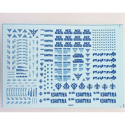 Decal nước dán mô hình MG HG Kshatriya - Water Sticker Tool hobby