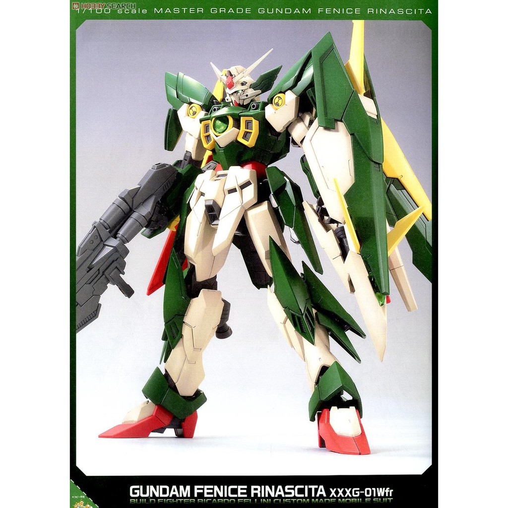 Mô hình lắp ráp MG 1/100 Fenice Rinascita Wing Build Fighter Gundam BANDAI (kèm action base)