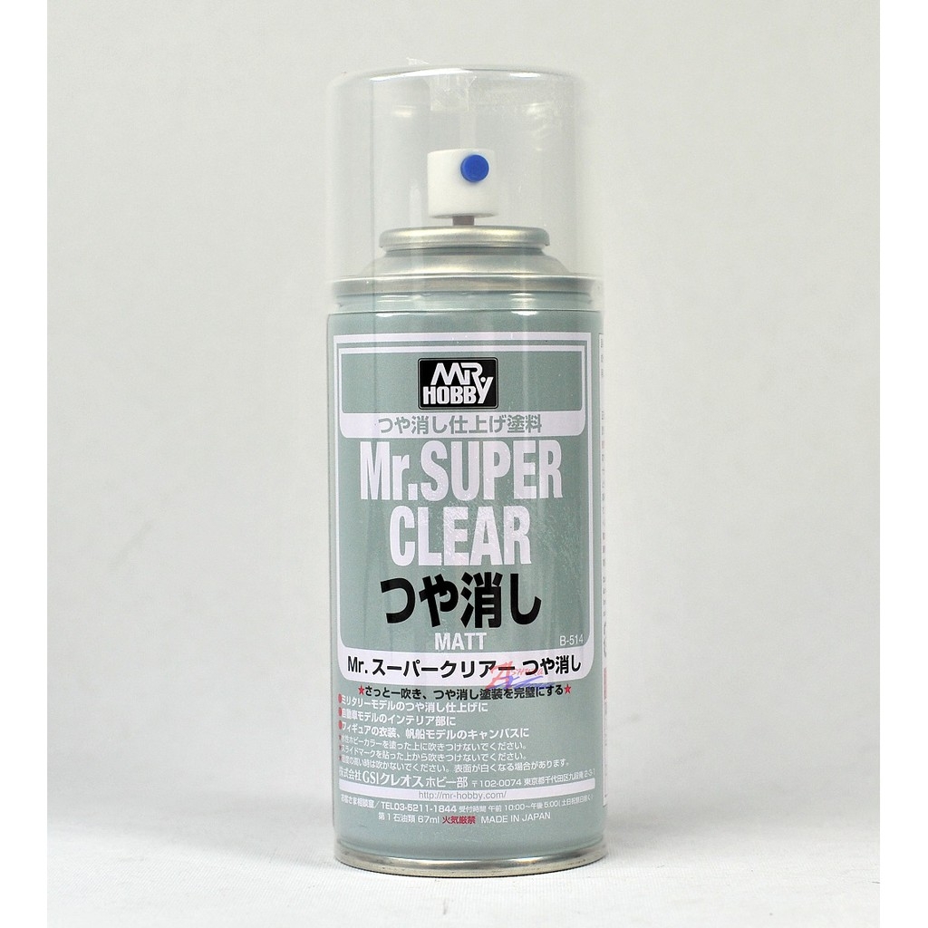 Chai xịt phủ bảo vệ mô hình Topcoat Mr.hobby B501 B502 B503 Super Clear Semi Gloss Matt Flat