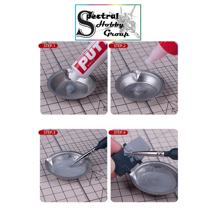 Dụng cụ Putty Hobby Mio trám sửa mô hình Filling Soil with Fine Density, High-Density, Quick-drying