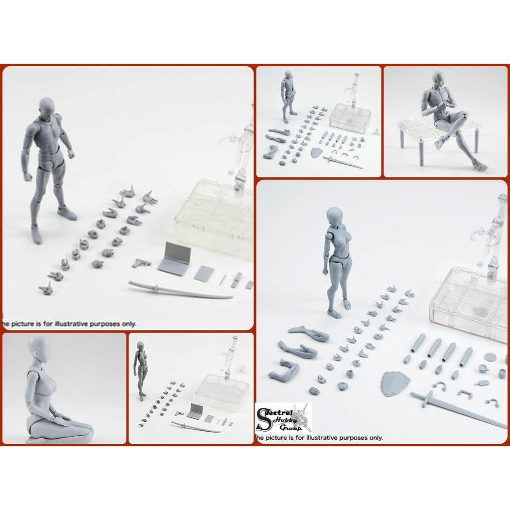 Mô hình nhựa Action Figure SHF Body Kun DX Set Male Female