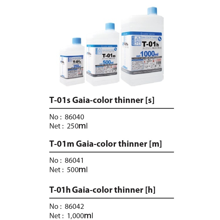 Dung dịch Dung môi pha sơn Lacquer Acrylic thinner Gaia Brush serires T01 T2T06