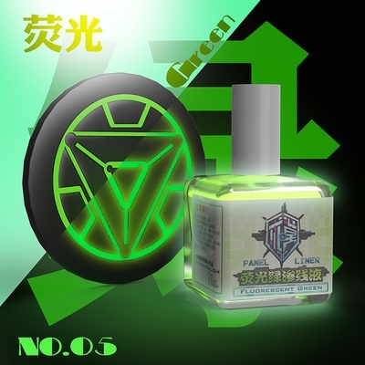 Dụng cụ QW sơn kẻ panel line phát sáng huỳnh quang UV Fluorescent Color 18ml cho mô hình
