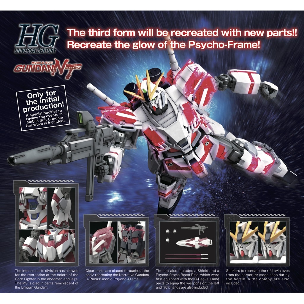 Mô hình lắp ráp HG UC 1/144 Narrative Gundam C-Packs