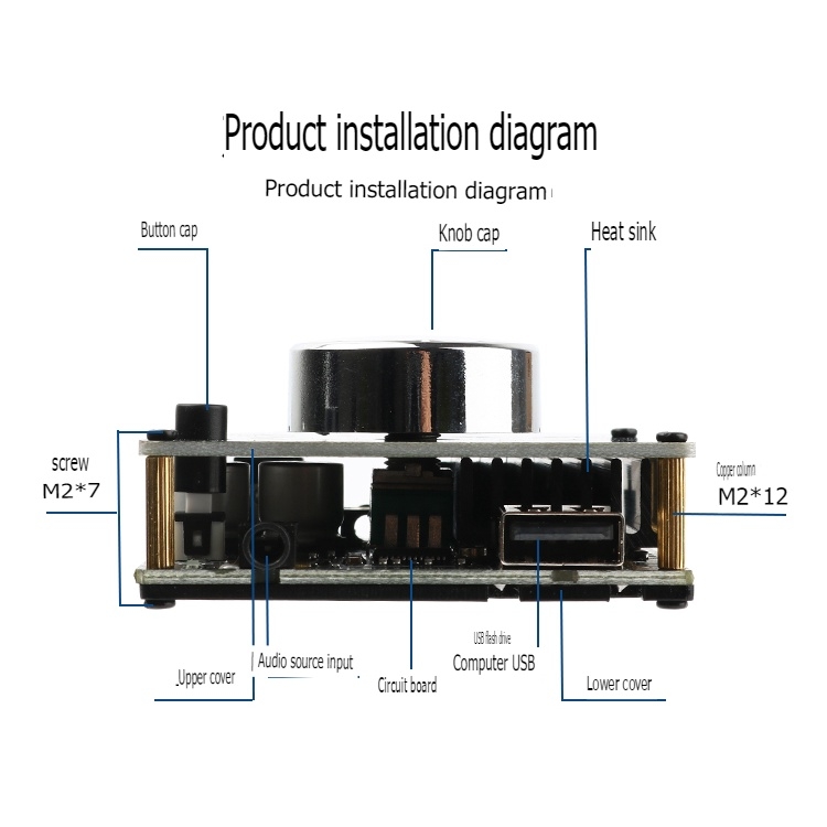Mạch khuếch đại âm thanh HIFI 2.0 bluetooth 5.0 30W *2 80W*2 chất lượng cao Digital Audio Amplifier