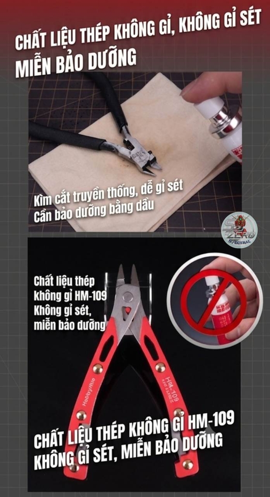 Kìm cắt mô hình HOBBY MIO HM109 không gỉ 1 lưỡi Ultra Thin Single Blade Nipper stainless steel high hardness