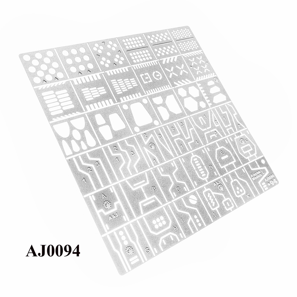 Dụng cụ Alexen hỗ trợ kẻ line cho mô hình gundam scriber AJ0094 AJ0095 template metal masking