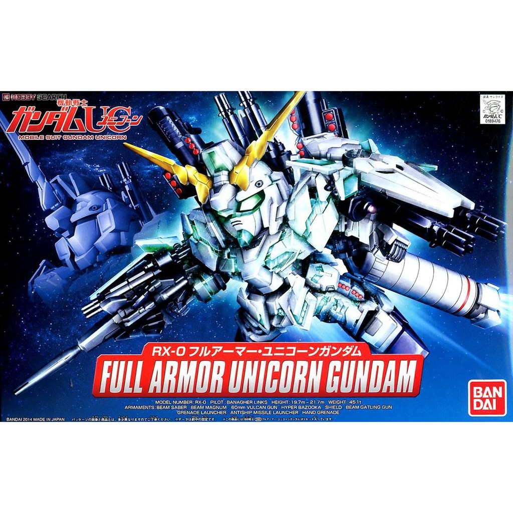 Mô hình lắp ráp SD FA Full Armor Unicorn Gundam - bandai