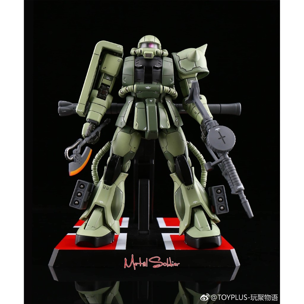 Mô hình Figure Metal Build MB 1/100 Zaku II Red Green White - Metal solider
