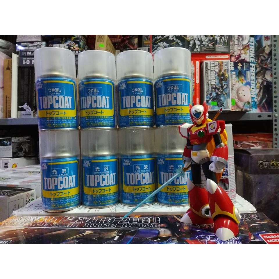 Chai xịt phủ bảo vệ mô hình Topcoat Mr.hobby B501 B502 B503 Super Clear Semi Gloss Matt Flat